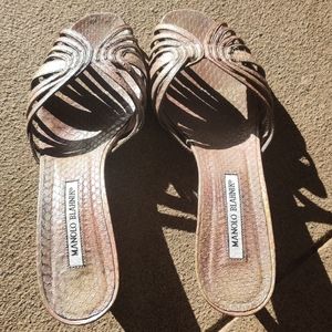Gently used Manolo Blahnik Size 10 - Animal Print Snakeskin